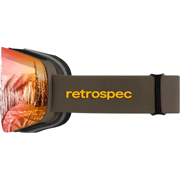 imageRetrospec Flume Ski Goggles for Men and Women UV Protection Over Glasses AntiFog Scratch ResistantMatte BlackKaleido