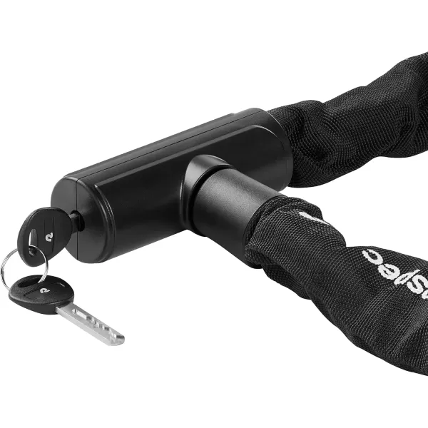 imageRetrospec Hero Plus Bicycle Chain Lock with Key Heavy Duty AntiTheft Bike Lock 10mm 3 Cut Resistant 3T Manganese Steel Chain and Weather Resistant Nylon Sleeve10mm Chain Links