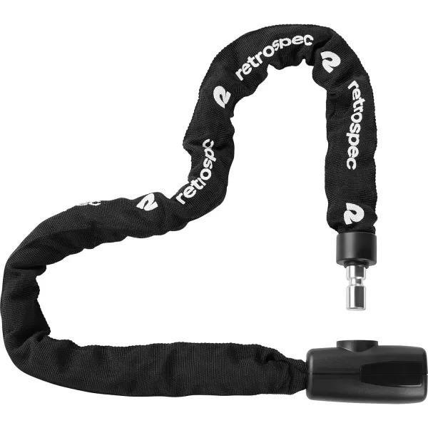 imageRetrospec Hero Plus Bicycle Chain Lock with Key Heavy Duty AntiTheft Bike Lock 10mm 3 Cut Resistant 3T Manganese Steel Chain and Weather Resistant Nylon Sleeve8mm Chain Links