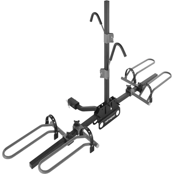 imageRetrospec Lenox Car Hitch Mount Tray Bike Rack W 2Inch Receiver  2 Bicycle Carrier  Class II or III Trailer HitchBlack