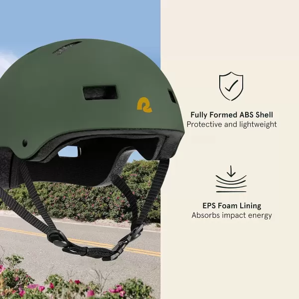 imageRetrospec Retrospec Dakota Bike Helmet  Skateboard Helmet Premium Protection MultiSport Bike BMX Skating Scooter and Skate HelmetMatte Forest