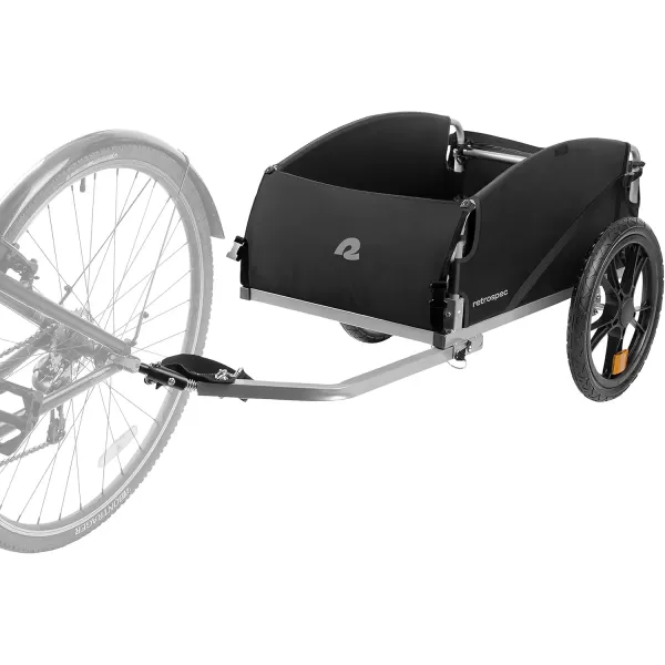 imageRetrospec Rover Hauler Cargo Bike Trailer with Folding Frame ampamp Weather Resistant Fabric Large Cargo Carrier Fits 20  29 Bicycle WheelsBlack