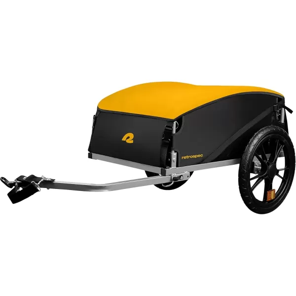 imageRetrospec Rover Hauler Cargo Bike Trailer with Folding Frame ampamp Weather Resistant Fabric Large Cargo Carrier Fits 20  29 Bicycle WheelsSun