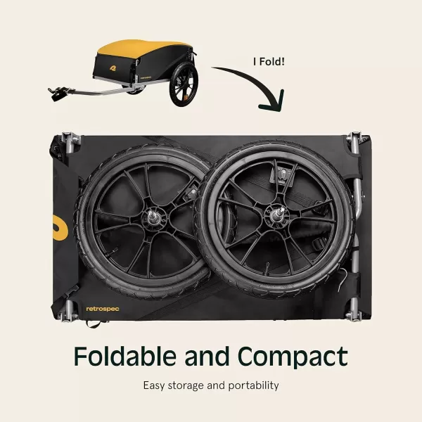 imageRetrospec Rover Hauler Cargo Bike Trailer with Folding Frame ampamp Weather Resistant Fabric Large Cargo Carrier Fits 20  29 Bicycle WheelsSun