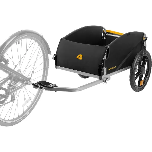 imageRetrospec Rover Hauler Cargo Bike Trailer with Folding Frame ampamp Weather Resistant Fabric Large Cargo Carrier Fits 20  29 Bicycle WheelsSun