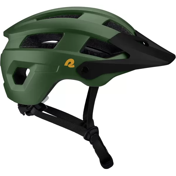 imageRetrospec Rowan Mountain Bike Helmet for Adults  MTB Style with Removable Visor and EPS Foam Interior for Men ampamp Women  Adjustable Size Lightweight ampamp BreathableMatte Forest