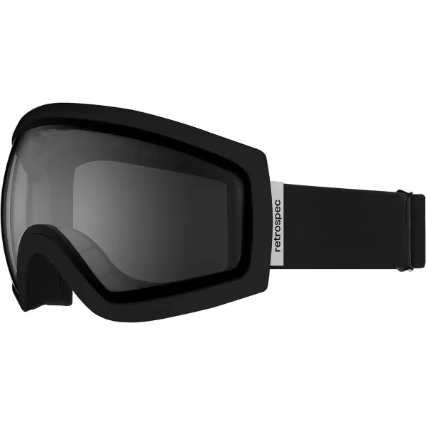 imageRetrospec Traverse Ski Goggles  Snowboard Goggles for Men Women  100 UV Protection AntiFog Snow GogglesMatte BlackStone