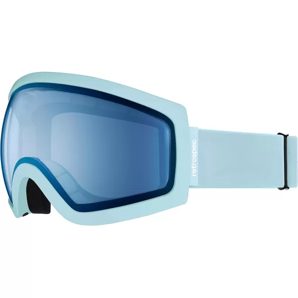 imageRetrospec Traverse Ski Goggles  Snowboard Goggles for Men Women  100 UV Protection AntiFog Snow GogglesMatte IceCrystal