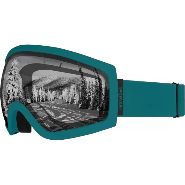 imageRetrospec Traverse Ski Goggles  Snowboard Goggles for Men Women  100 UV Protection AntiFog Snow GogglesMatte ViridanStone