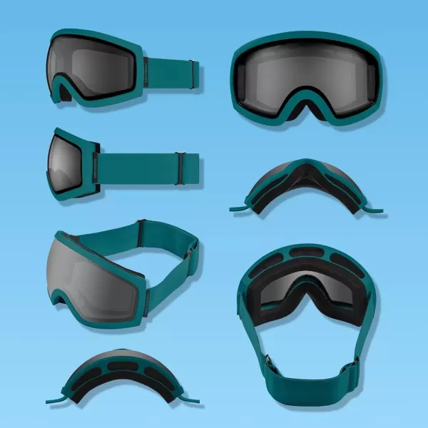 imageRetrospec Traverse Ski Goggles  Snowboard Goggles for Men Women  100 UV Protection AntiFog Snow GogglesMatte ViridanStone