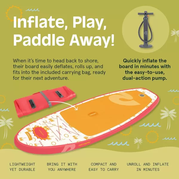 imageRetrospec WeekenderNano 8ft Inflatable Stand Up PaddleboardSummer Punch