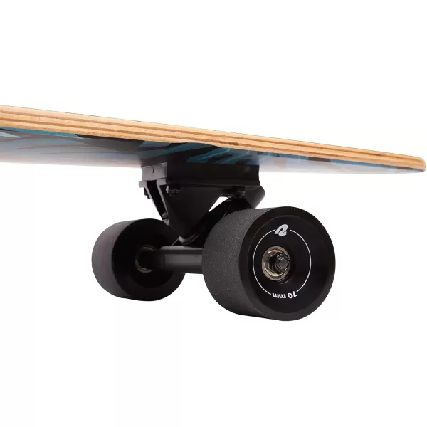 imageRetrospec Zed Cruiser ampamp Pintail Longboard Skateboard Complete Cruiser  Bamboo ampamp Canadian Maple Wood Cruiser wReverse Kingpin Trucks for Commuting Cruising Carving ampamp Downhill RidingDark Tropics
