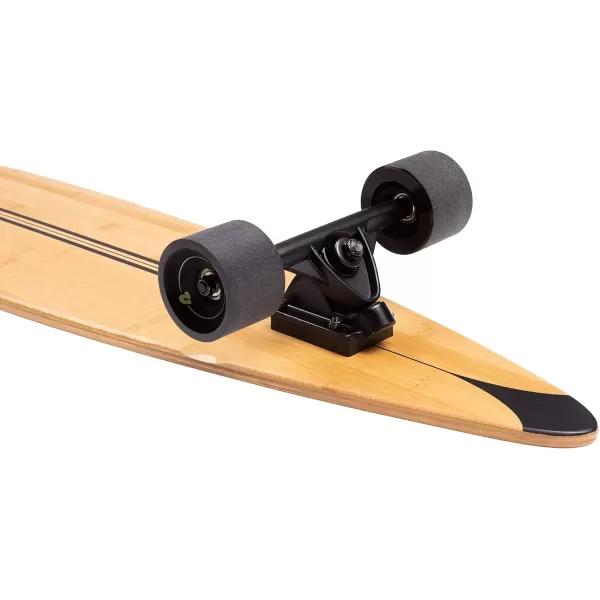 imageRetrospec Zed Cruiser ampamp Pintail Longboard Skateboard Complete Cruiser  Bamboo ampamp Canadian Maple Wood Cruiser wReverse Kingpin Trucks for Commuting Cruising Carving ampamp Downhill RidingBlack Pipeline
