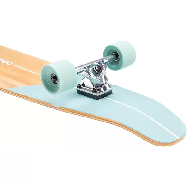 imageRetrospec Zed Cruiser ampamp Pintail Longboard Skateboard Complete Cruiser  Bamboo ampamp Canadian Maple Wood Cruiser wReverse Kingpin Trucks for Commuting Cruising Carving ampamp Downhill RidingAqua Fishtail