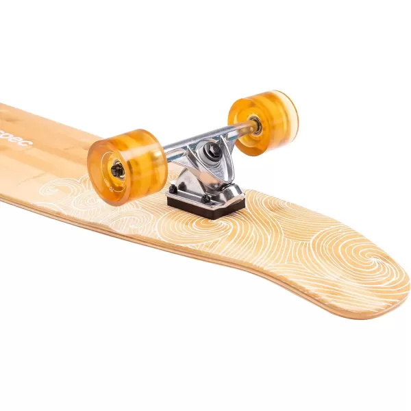 imageRetrospec Zed Cruiser ampamp Pintail Longboard Skateboard Complete Cruiser  Bamboo ampamp Canadian Maple Wood Cruiser wReverse Kingpin Trucks for Commuting Cruising Carving ampamp Downhill RidingRiptide