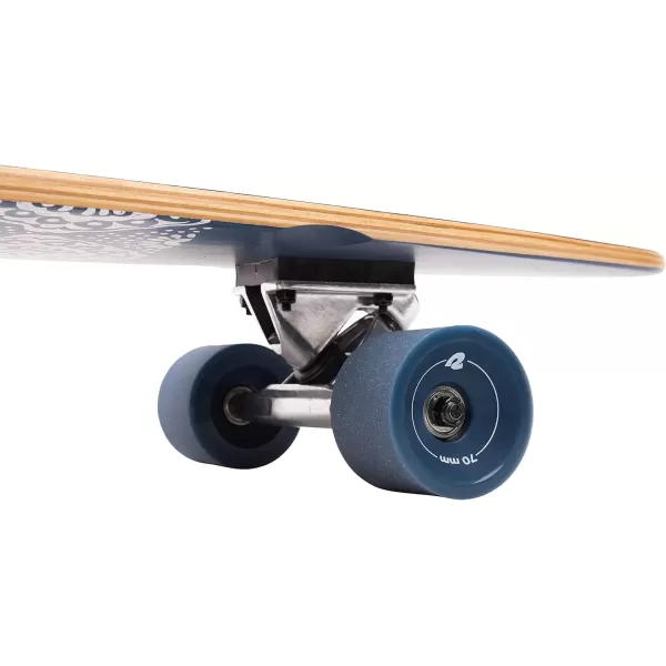 imageRetrospec Zed Cruiser ampamp Pintail Longboard Skateboard Complete Cruiser  Bamboo ampamp Canadian Maple Wood Cruiser wReverse Kingpin Trucks for Commuting Cruising Carving ampamp Downhill RidingNavy Paisley