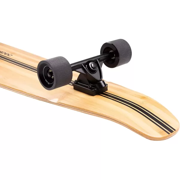 imageRetrospec Zed Cruiser ampamp Pintail Longboard Skateboard Complete Cruiser  Bamboo ampamp Canadian Maple Wood Cruiser wReverse Kingpin Trucks for Commuting Cruising Carving ampamp Downhill RidingBlack Pipeline
