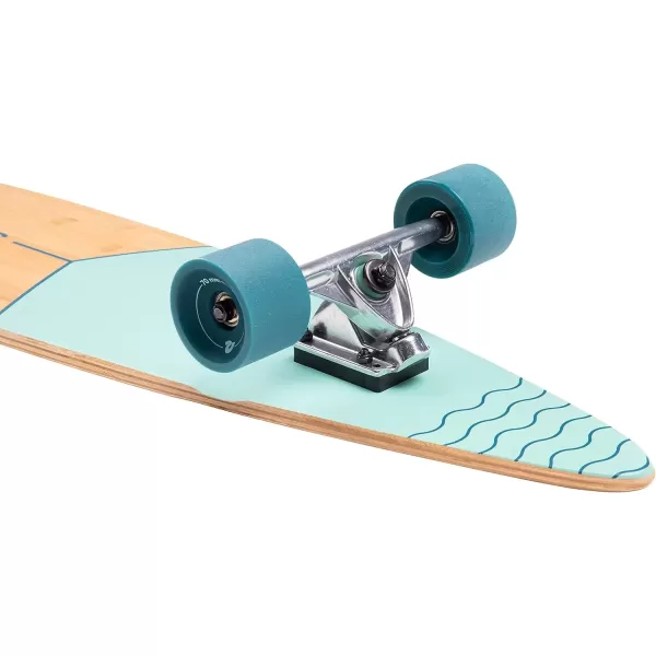 imageRetrospec Zed Cruiser ampamp Pintail Longboard Skateboard Complete Cruiser  Bamboo ampamp Canadian Maple Wood Cruiser wReverse Kingpin Trucks for Commuting Cruising Carving ampamp Downhill RidingBondi Wave