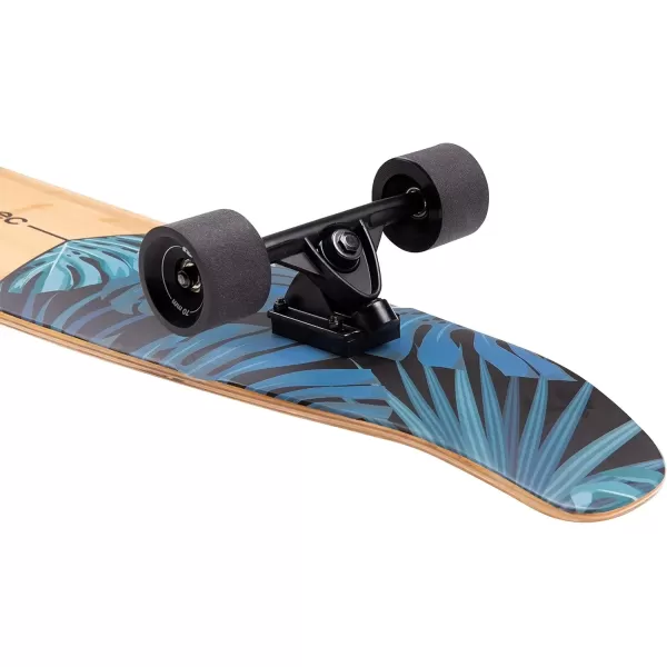 imageRetrospec Zed Cruiser ampamp Pintail Longboard Skateboard Complete Cruiser  Bamboo ampamp Canadian Maple Wood Cruiser wReverse Kingpin Trucks for Commuting Cruising Carving ampamp Downhill RidingDark Tropics