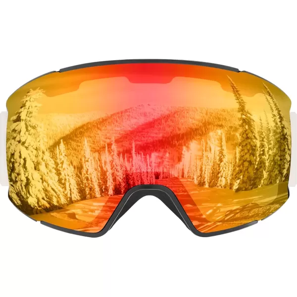 imageRetrospec Zenith Ski Goggles  Snowboard Goggles for Men Women Boys ampamp Girls  100 UV Protection AntiFog Snow GogglesMatte AbaloneHeliodor