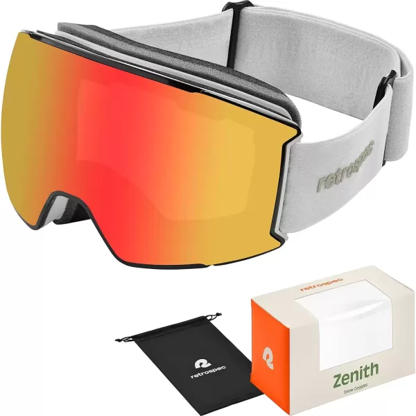 imageRetrospec Zenith Ski Goggles  Snowboard Goggles for Men Women Boys ampamp Girls  100 UV Protection AntiFog Snow GogglesMatte AbaloneHeliodor