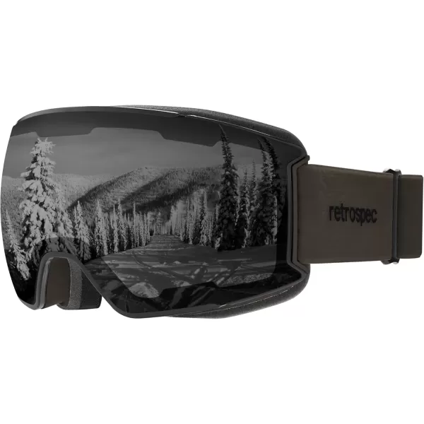 imageRetrospec Zenith Ski Goggles  Snowboard Goggles for Men Women Boys ampamp Girls  100 UV Protection AntiFog Snow GogglesMatte BasaltMirror Polarized