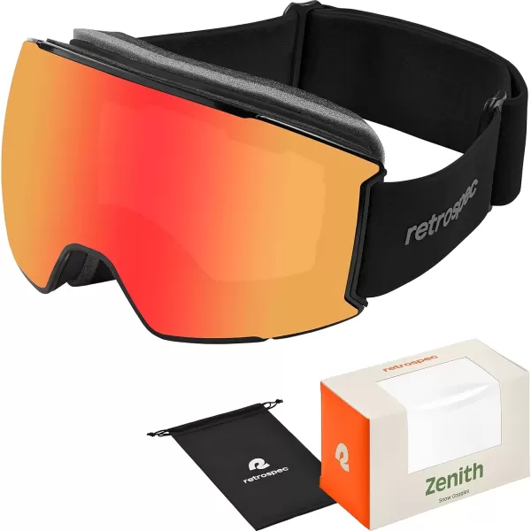 imageRetrospec Zenith Ski Goggles  Snowboard Goggles for Men Women Boys ampamp Girls  100 UV Protection AntiFog Snow GogglesMatte BlackJasper