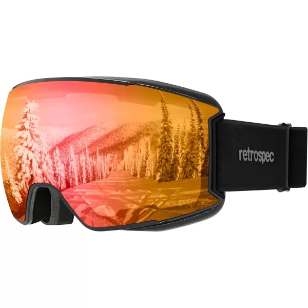 imageRetrospec Zenith Ski Goggles  Snowboard Goggles for Men Women Boys ampamp Girls  100 UV Protection AntiFog Snow GogglesMatte BlackJasper