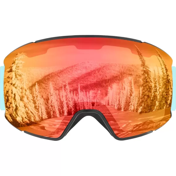 imageRetrospec Zenith Ski Goggles  Snowboard Goggles for Men Women Boys ampamp Girls  100 UV Protection AntiFog Snow GogglesMatte Winter MintJasper