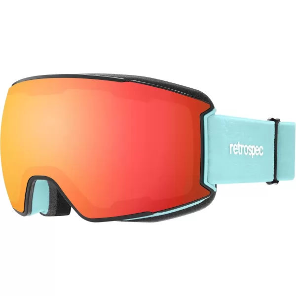 imageRetrospec Zenith Ski Goggles  Snowboard Goggles for Men Women Boys ampamp Girls  100 UV Protection AntiFog Snow GogglesMatte Winter MintJasper