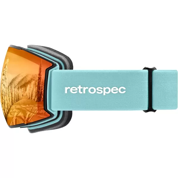 imageRetrospec Zenith Ski Goggles  Snowboard Goggles for Men Women Boys ampamp Girls  100 UV Protection AntiFog Snow GogglesMatte Winter MintJasper