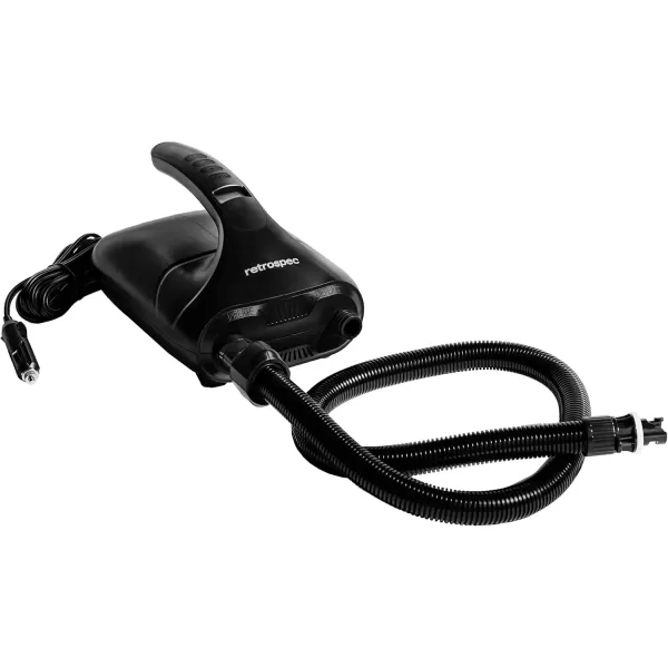 imageRetrospec iSUP Intelligent Dual Stage Electric Pump for Inflatable Stand Up Paddleboards  12 Volt DC Car Connector Pump wPressure Value LCD Screen ampamp FlexHose  Portable ampamp CompactBlack