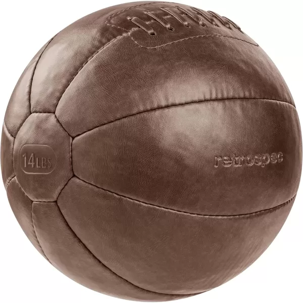 imageCore Weighted Medicine Ball 4 6 8 10 12 14 16 20 25 30 lbs Soft Touch Vegan Leather with Sturdy Grip for Strength Training Recovery Balance Exercises and Other FullBody WorkoutsBrown