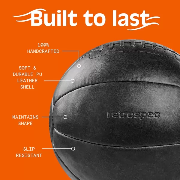 imageCore Weighted Medicine Ball 4 6 8 10 12 14 16 20 25 30 lbs Soft Touch Vegan Leather with Sturdy Grip for Strength Training Recovery Balance Exercises and Other FullBody WorkoutsBlack