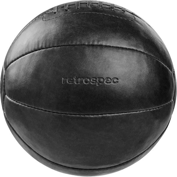 imageCore Weighted Medicine Ball 4 6 8 10 12 14 16 20 25 30 lbs Soft Touch Vegan Leather with Sturdy Grip for Strength Training Recovery Balance Exercises and Other FullBody WorkoutsBlack