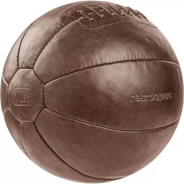 imageCore Weighted Medicine Ball 4 6 8 10 12 14 16 20 25 30 lbs Soft Touch Vegan Leather with Sturdy Grip for Strength Training Recovery Balance Exercises and Other FullBody WorkoutsBrown