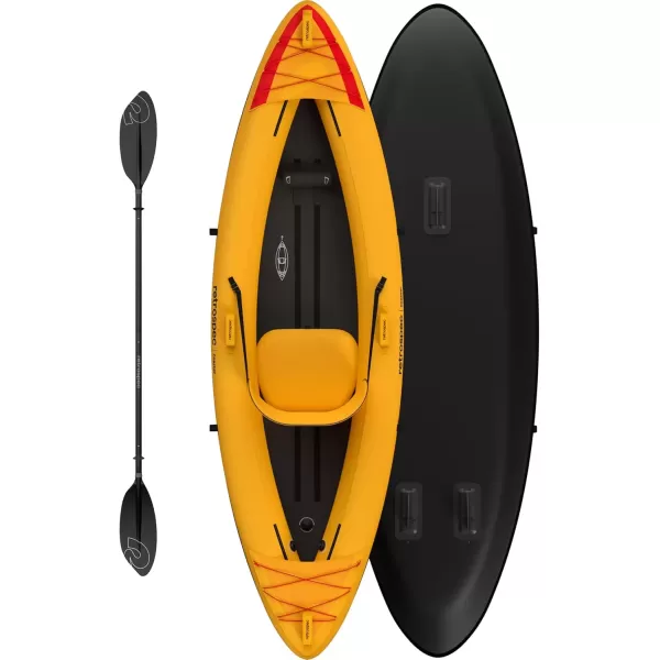 imageRetrospec Coaster Single ampamp Tandem Inflatable Kayak  1 ampamp 2 Person Inflatable Kayak for Adults 220 ampamp 500lb Weight Capacity Puncture Resistant Lightweight Kayak with Adjustable Seats Paddle ampamp PumpSunglow