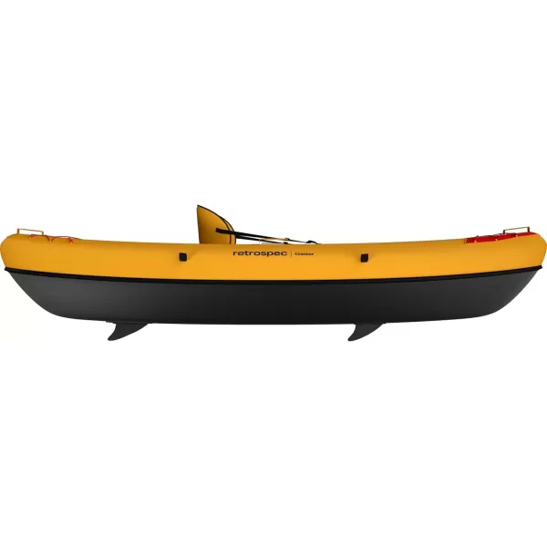 imageRetrospec Coaster Single ampamp Tandem Inflatable Kayak  1 ampamp 2 Person Inflatable Kayak for Adults 220 ampamp 500lb Weight Capacity Puncture Resistant Lightweight Kayak with Adjustable Seats Paddle ampamp PumpSunglow