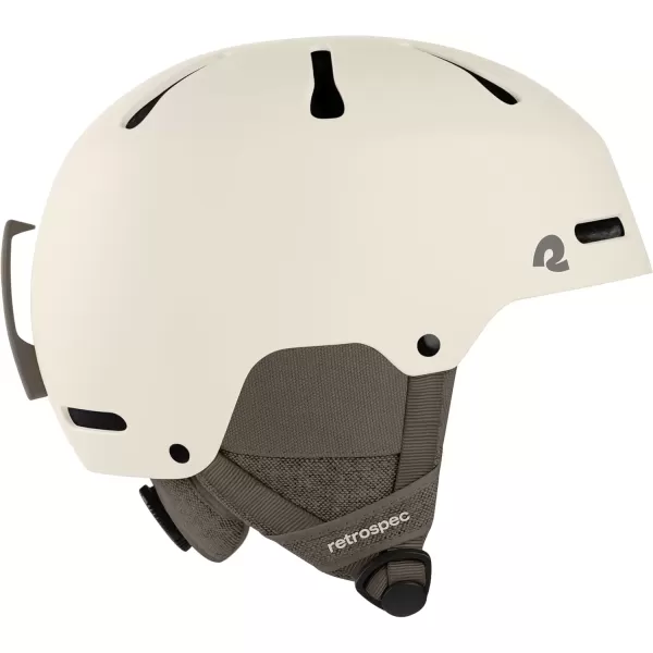 imageRetrospec Comstock Ski Helmet  Snowboard Helmet for Adults ampamp Youth  Adjustable Fit Snow Helmet with Protective Shell and Breathable Vents for Men Women Boys ampamp GirlsMatte Eggshell