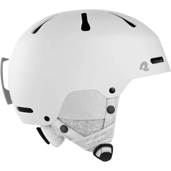 imageRetrospec Comstock Ski Helmet  Snowboard Helmet for Adults ampamp Youth  Adjustable Fit Snow Helmet with Protective Shell and Breathable Vents for Men Women Boys ampamp GirlsMatte White