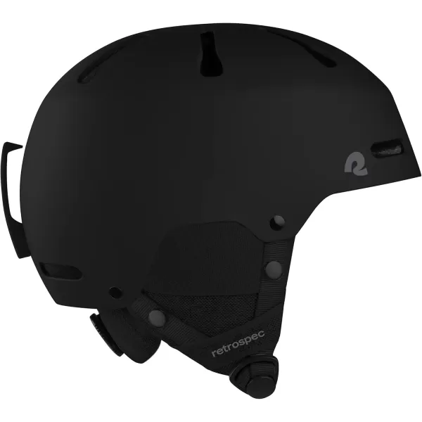 imageRetrospec Comstock Ski Helmet  Snowboard Helmet for Adults ampamp Youth  Adjustable Fit Snow Helmet with Protective Shell and Breathable Vents for Men Women Boys ampamp GirlsMatte Black