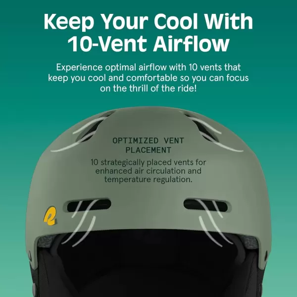 imageRetrospec Comstock Ski Helmet  Snowboard Helmet for Adults ampamp Youth  Adjustable Fit Snow Helmet with Protective Shell and Breathable Vents for Men Women Boys ampamp GirlsMatte Forest