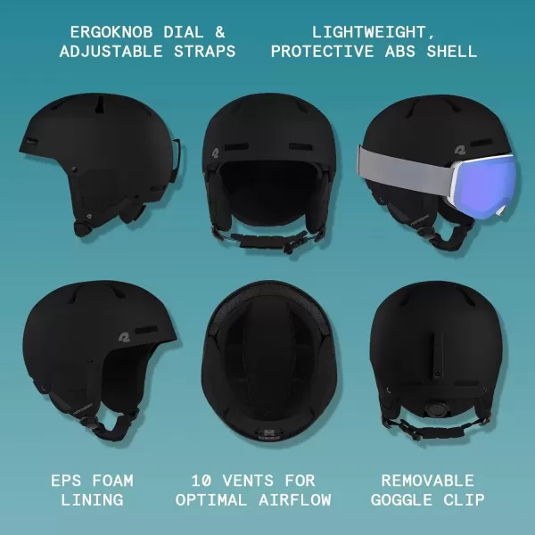 imageRetrospec Comstock Ski Helmet  Snowboard Helmet for Adults ampamp Youth  Adjustable Fit Snow Helmet with Protective Shell and Breathable Vents for Men Women Boys ampamp GirlsMatte Black