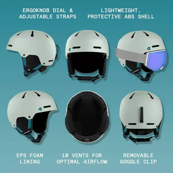 imageRetrospec Comstock Ski Helmet  Snowboard Helmet for Adults ampamp Youth  Adjustable Fit Snow Helmet with Protective Shell and Breathable Vents for Men Women Boys ampamp GirlsMatte Sprucestone