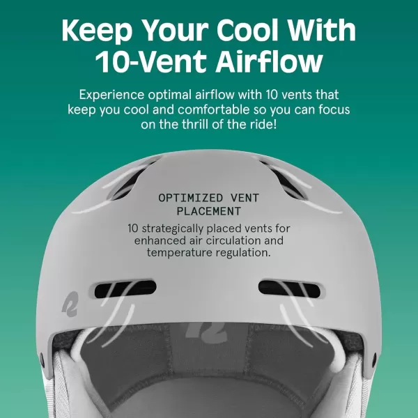 imageRetrospec Comstock Ski Helmet  Snowboard Helmet for Adults ampamp Youth  Adjustable Fit Snow Helmet with Protective Shell and Breathable Vents for Men Women Boys ampamp GirlsMatte Slate
