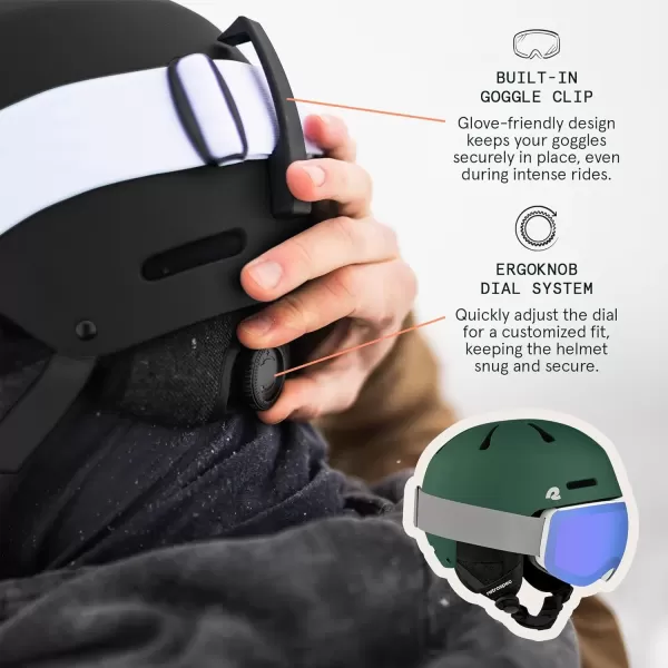 imageRetrospec Comstock Ski Helmet  Snowboard Helmet for Adults ampamp Youth  Adjustable Fit Snow Helmet with Protective Shell and Breathable Vents for Men Women Boys ampamp GirlsMatte Hemlock