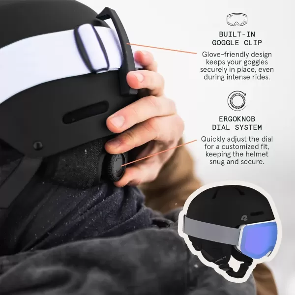imageRetrospec Comstock Ski Helmet  Snowboard Helmet for Adults ampamp Youth  Adjustable Fit Snow Helmet with Protective Shell and Breathable Vents for Men Women Boys ampamp GirlsMatte Black