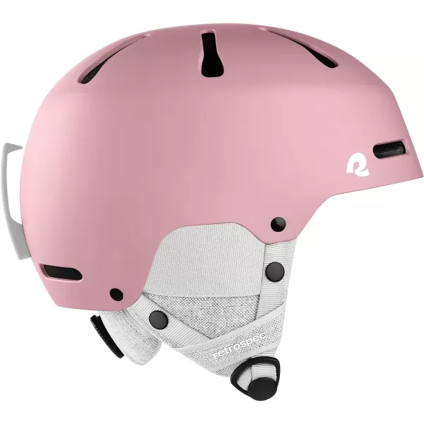 imageRetrospec Comstock Ski Helmet  Snowboard Helmet for Adults ampamp Youth  Adjustable Fit Snow Helmet with Protective Shell and Breathable Vents for Men Women Boys ampamp GirlsMatte Rose