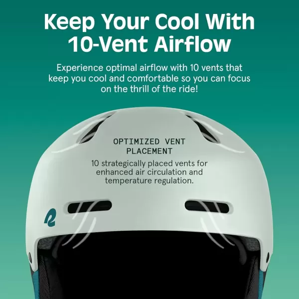 imageRetrospec Comstock Ski Helmet  Snowboard Helmet for Adults ampamp Youth  Adjustable Fit Snow Helmet with Protective Shell and Breathable Vents for Men Women Boys ampamp GirlsMatte Sprucestone