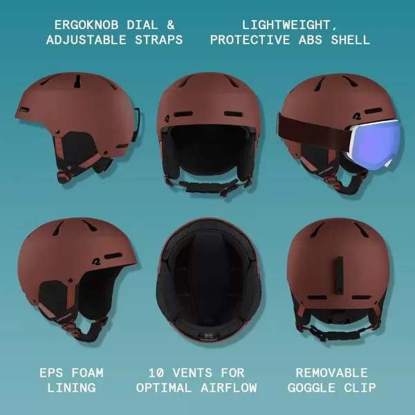 imageRetrospec Comstock Ski Helmet  Snowboard Helmet for Adults ampamp Youth  Adjustable Fit Snow Helmet with Protective Shell and Breathable Vents for Men Women Boys ampamp GirlsMatte Burgundy